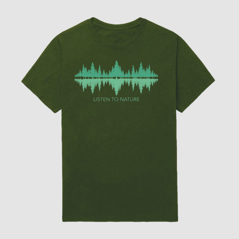 Bedrucktes T-Shirt „Sounds of the Forest Outdoor“ für Herren