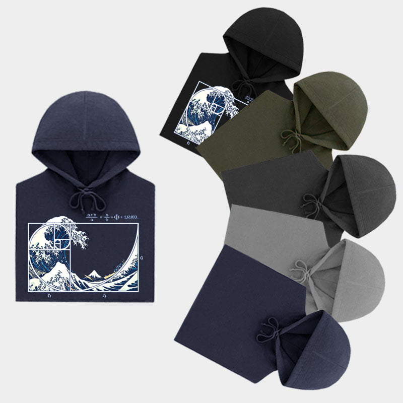 Japan's Kanagawa Surf Fibonacci Hoodie