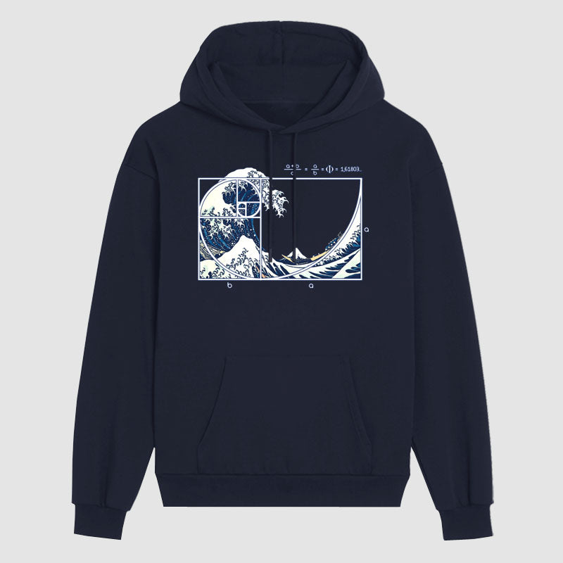Japan's Kanagawa Surf Fibonacci Hoodie