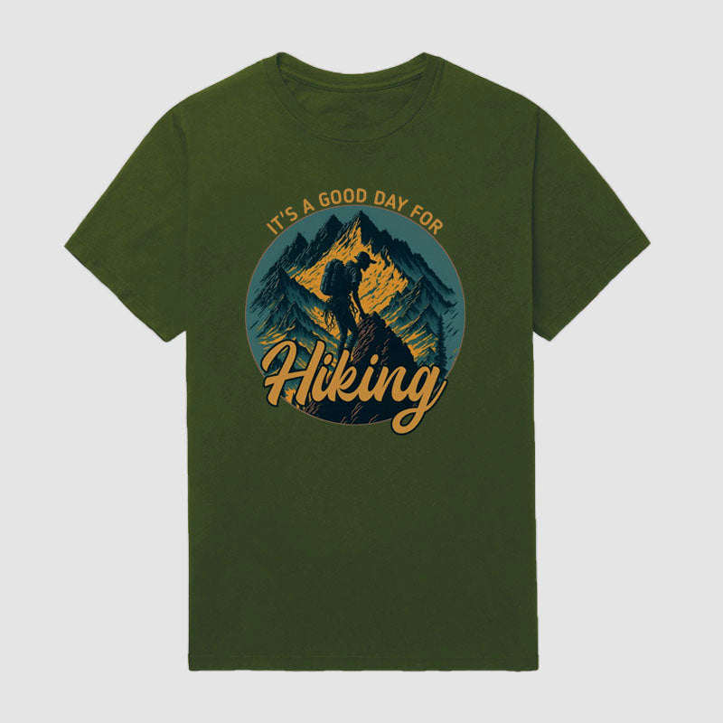 Men It's a Good Day Outdoors Hiking Travel Short Sleeve T-Shirt