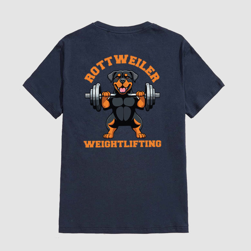 Rottweiler Weightlifting Short Sleeve T-Shirt