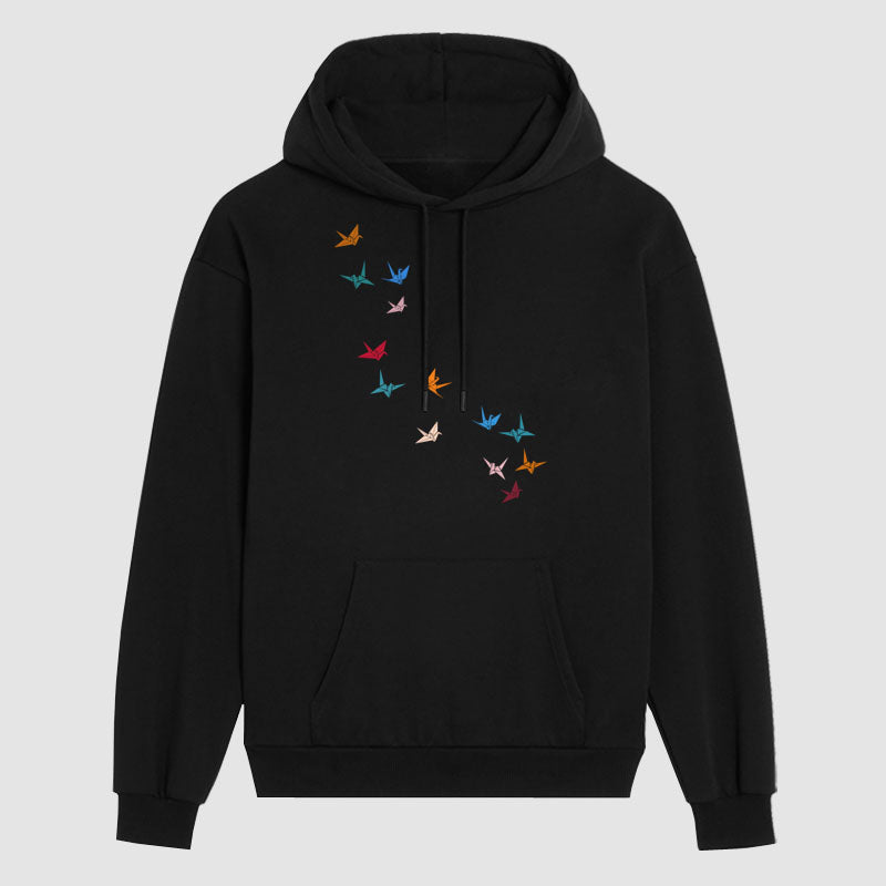 Flying Paper Cranes Hoodie