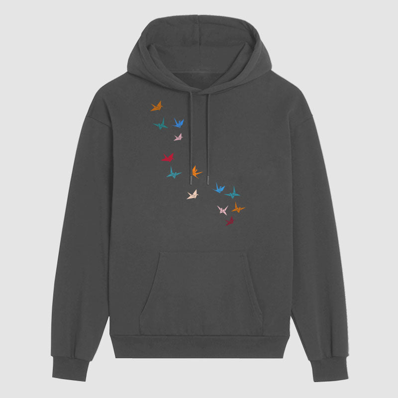 Flying Paper Cranes Hoodie