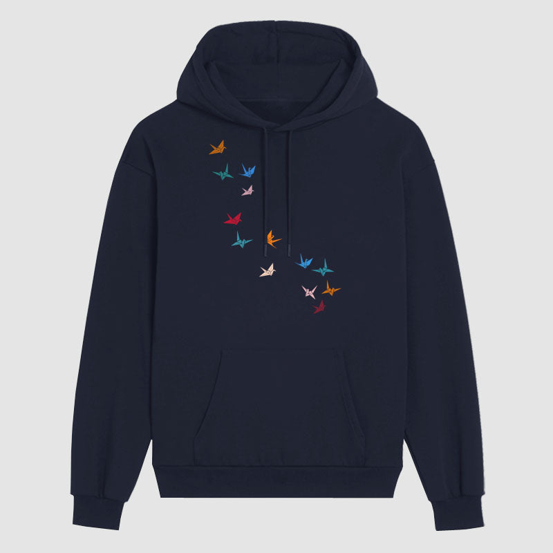 Flying Paper Cranes Hoodie