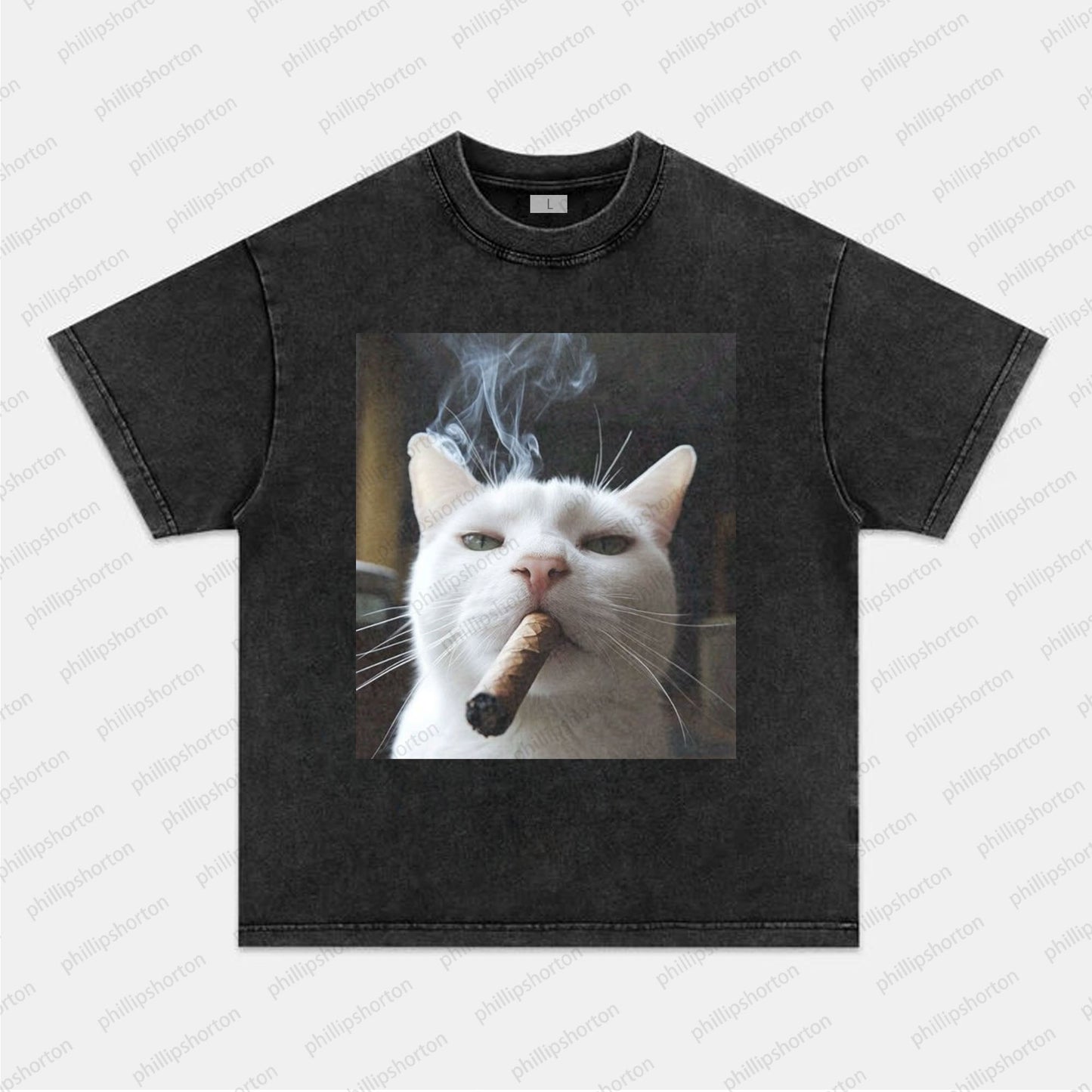 FUNNY SMOKING CAT TEE