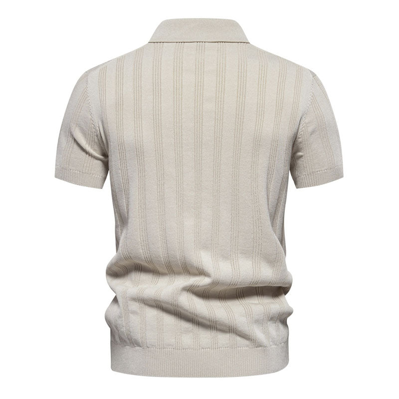 Men's Premium Casual Short Sleeve Knitted Polo Top