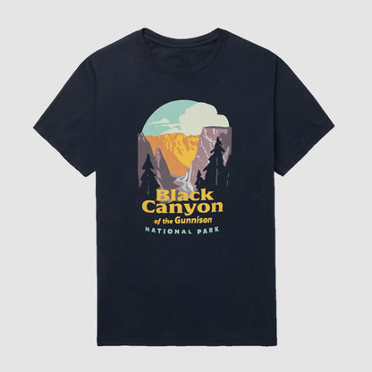 Black Gunnison Canyon National Park Unisex Short Sleeve T-Shirt