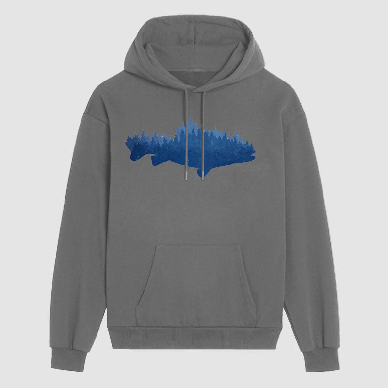 Fish Forest Cotton Hoodie