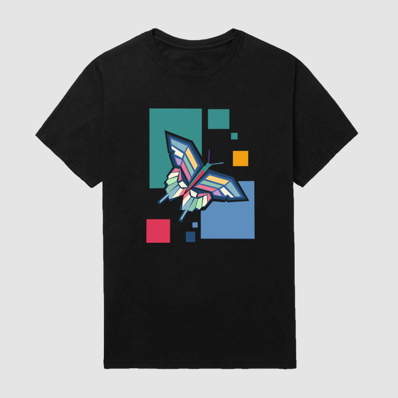 Geometric  butterfly  T-shirt