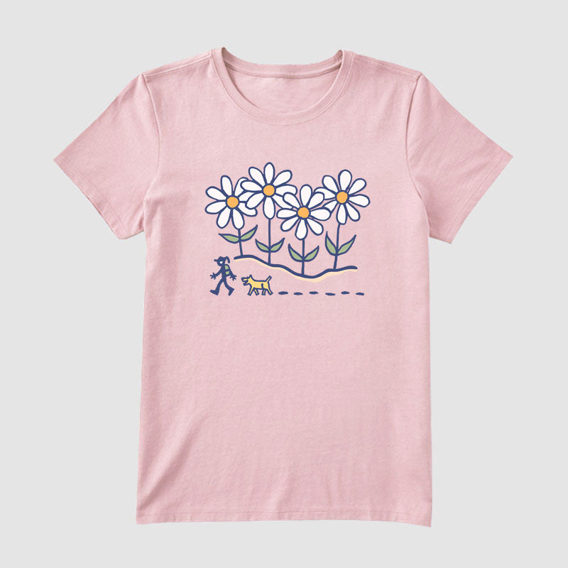 Vintage Daisy Hiking Short Sleeve T-Shirt