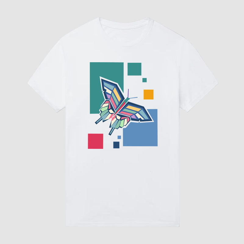 Geometric  butterfly  T-shirt