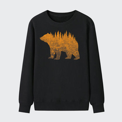 Men Gold Edition Outdoor Bear Cotton Sweatshirt