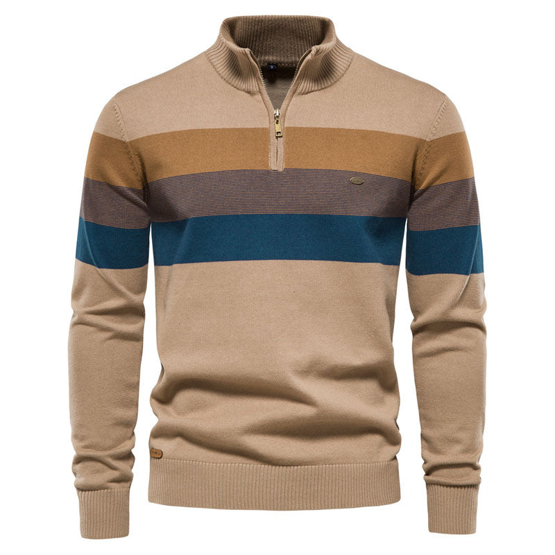 Henley Half-Zip Pullover Sweater Coat