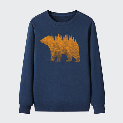 Men Gold Edition Outdoor Bear Cotton Sweatshirt