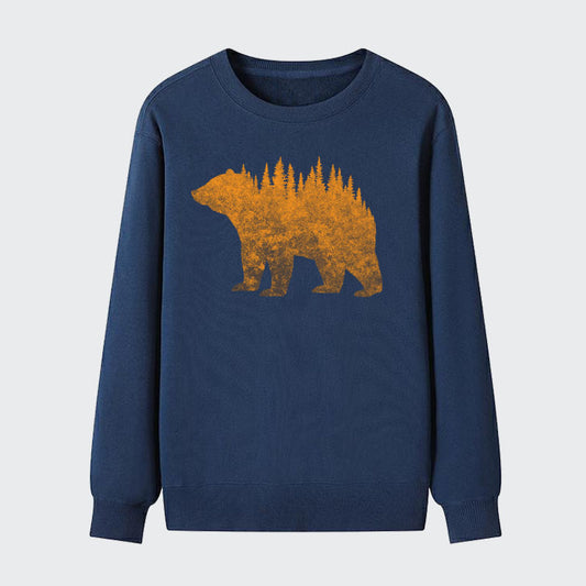 Men Gold Edition Outdoor Bear Cotton Sweatshirt