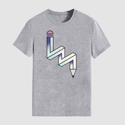 Geometric Pencil-Infinite Impossibility Sleeve T-Shirt