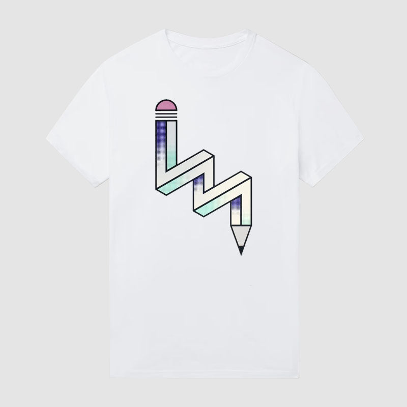 Geometric Pencil-Infinite Impossibility Sleeve T-Shirt