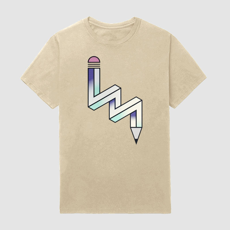 Geometric Pencil-Infinite Impossibility Sleeve T-Shirt