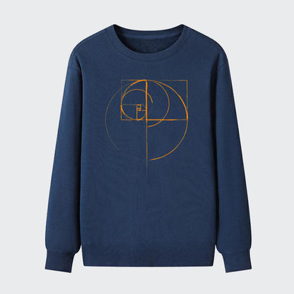 Men Gold Edition Fibonacci Cotton Sweatshirt