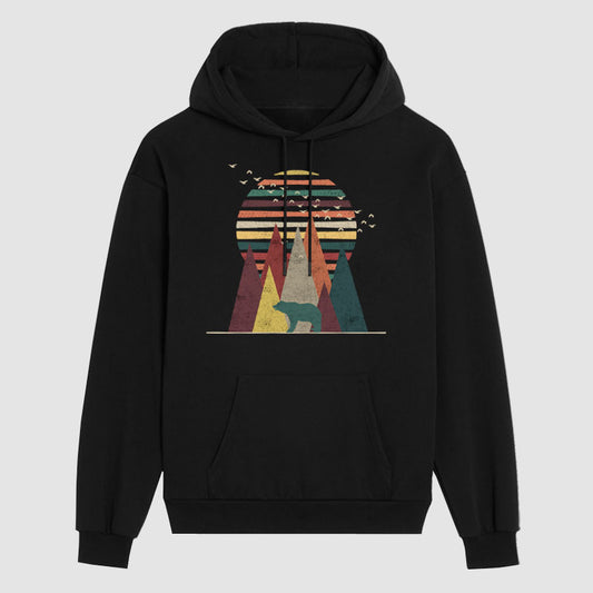 Retro mountain bear Hoodie