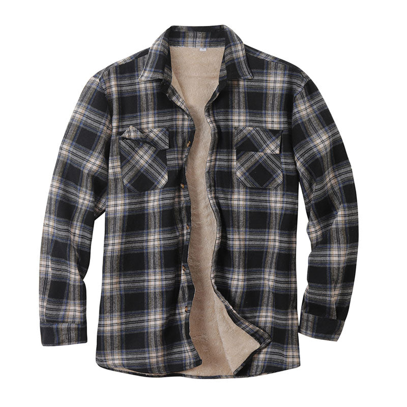 flannel plaid thick shirt jacket