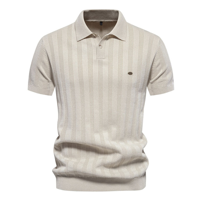 Men's Premium Casual Short Sleeve Knitted Polo Top