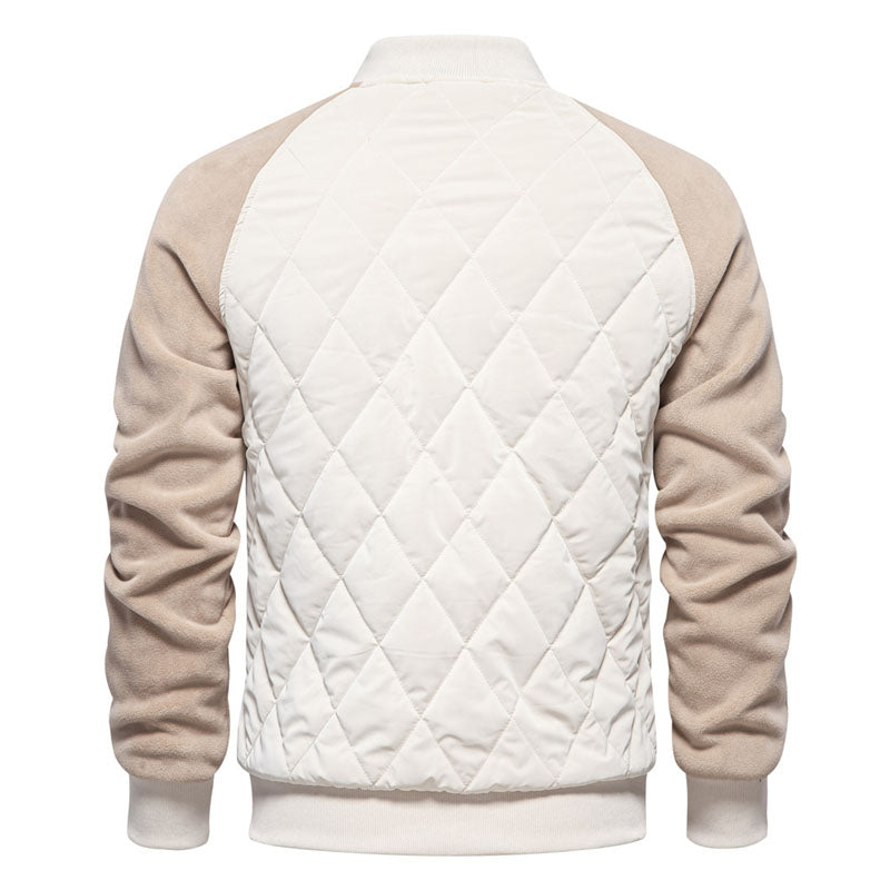 Men's Fleece Thickened Quilted Casual Top Jacket