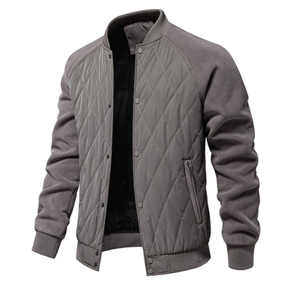 Men's Fleece Thickened Quilted Casual Top Jacket