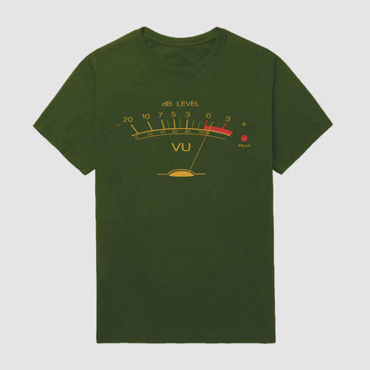 3 Volume VU Meter Vintage Audio Engineer Studio Gearhead Musician Guitar 100% Cotton Short Sleeve T-Shirt,