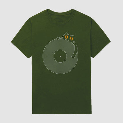 Vinyl Cat Short Sleeve T-Shirt