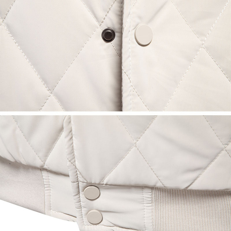 Men's Fleece Thickened Quilted Casual Top Jacket