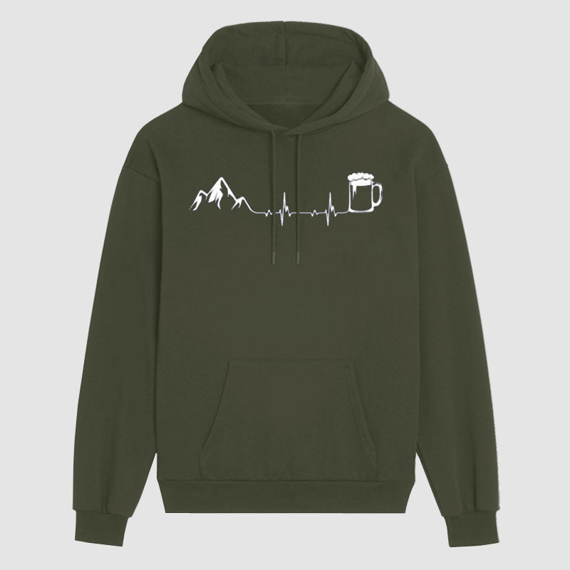 Heartbeat Mountain Beer  Hoodie