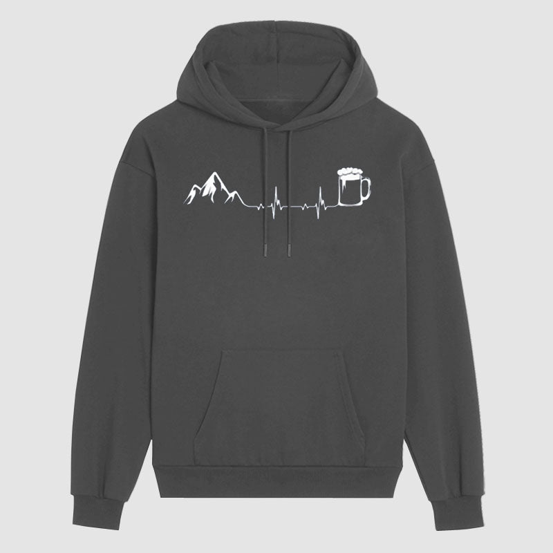 Heartbeat Mountain Beer  Hoodie