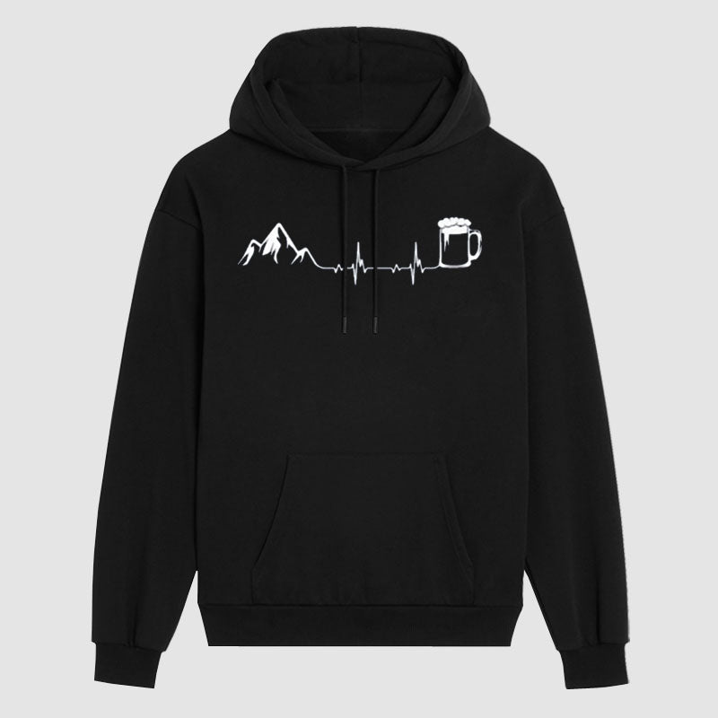 Heartbeat Mountain Beer  Hoodie