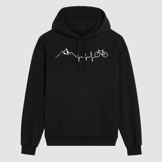 Cycling Heartbeat Mountain Hoodie