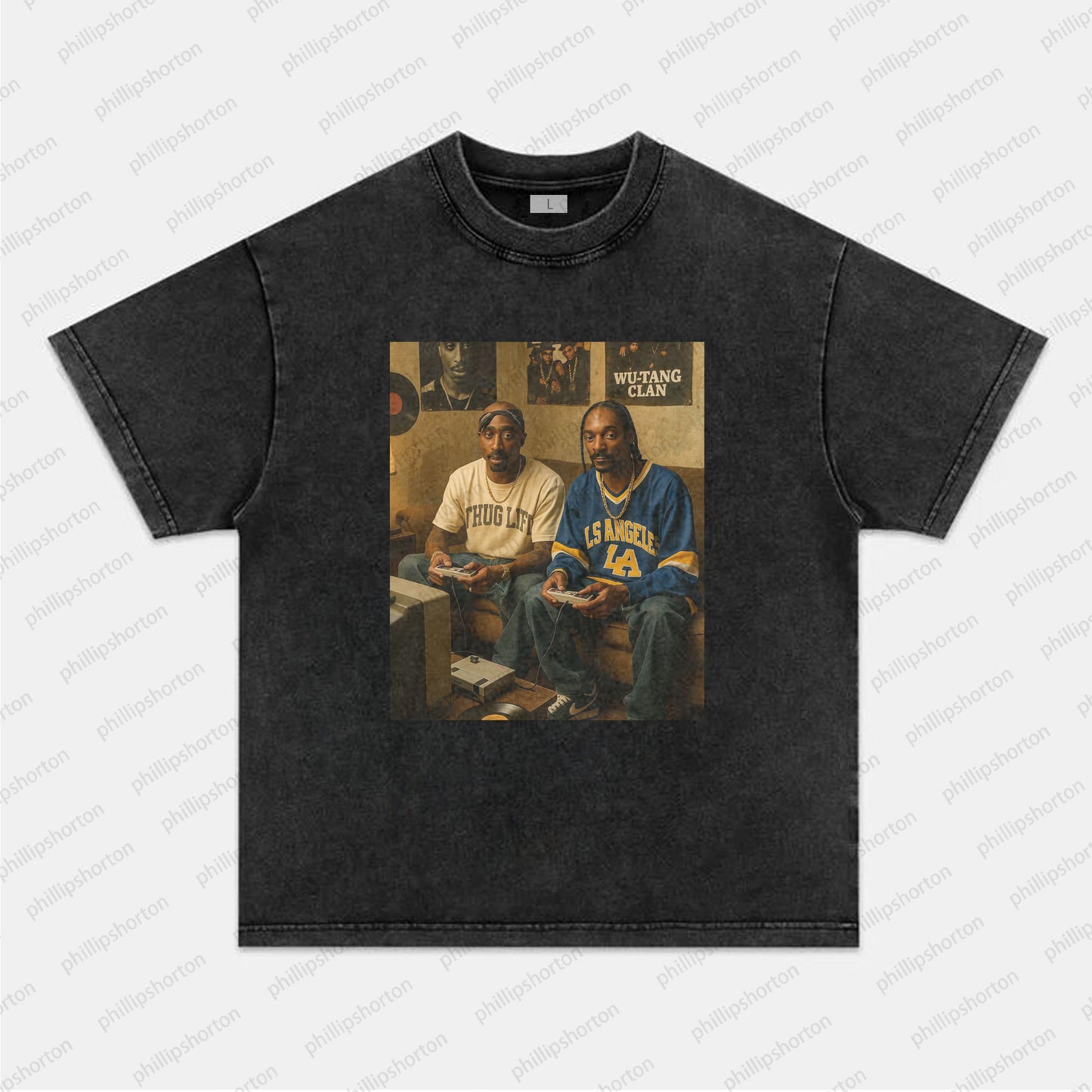 2 PAC & SNOOP DOG PLAY GAMES TEE