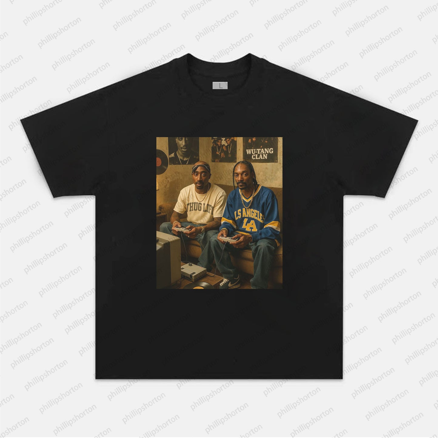 2 PAC & SNOOP DOG PLAY GAMES TEE