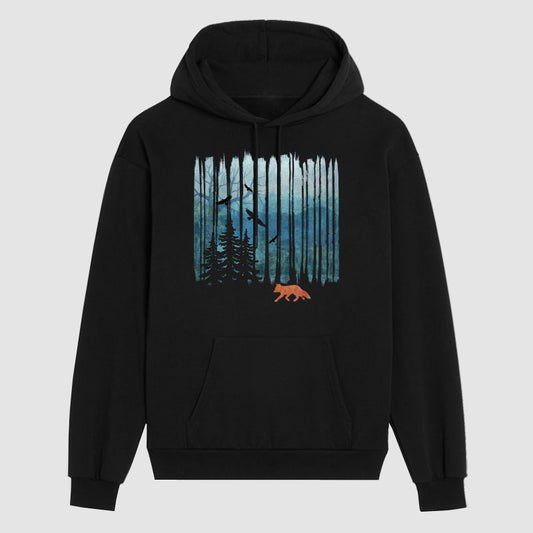 Foggy Forest Fox  Hoodie