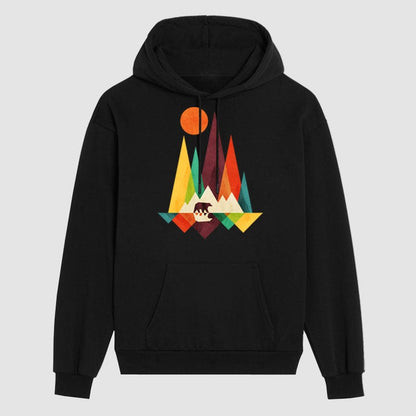 Geometric  Bear  Hoodie