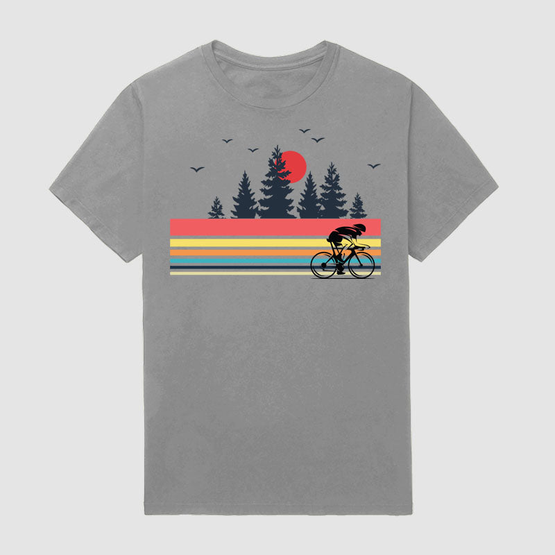 Sunset Retro Biker  T-Shirt