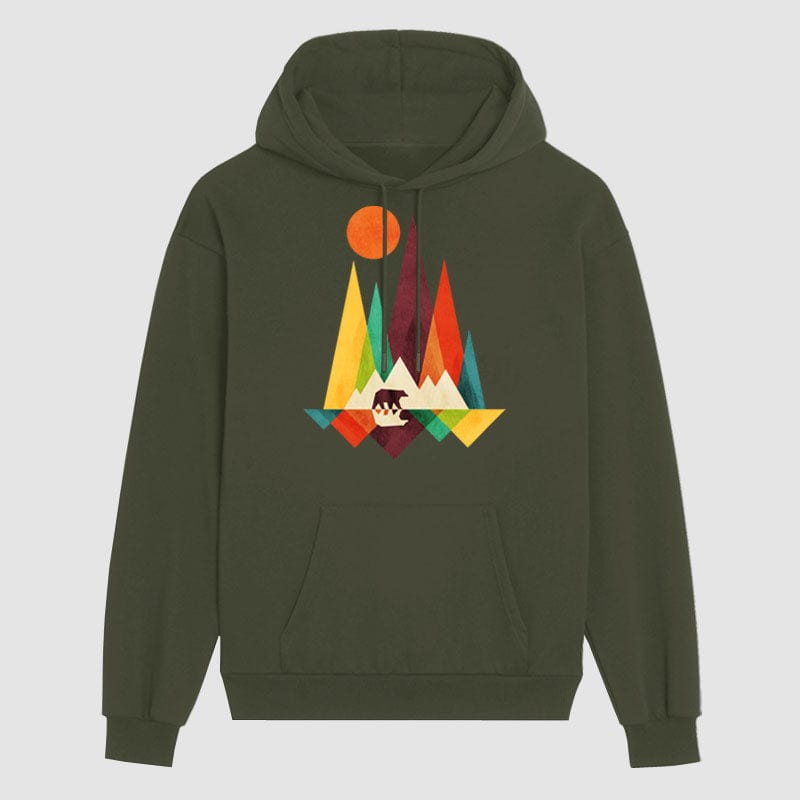 Geometric  Bear  Hoodie