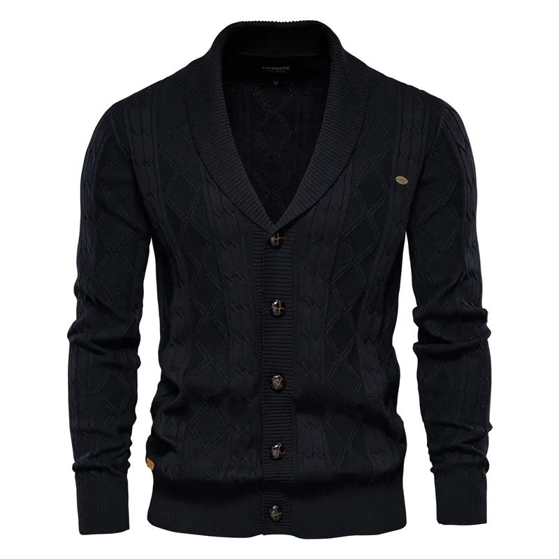 High Quality Casual Button Suit Collar Cardigan Sweater Coat