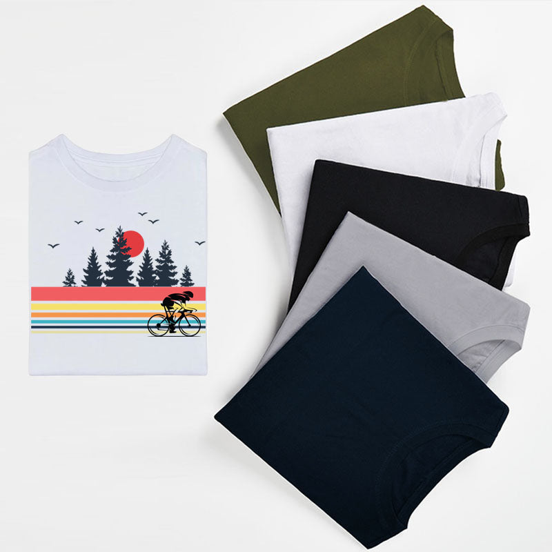 Sunset Retro Biker  T-Shirt