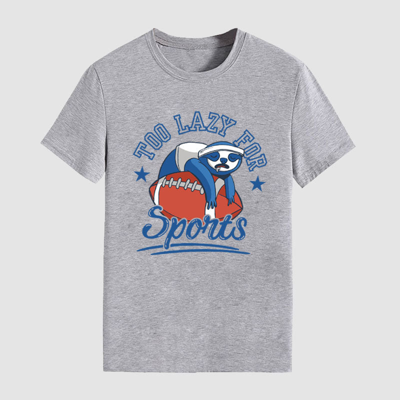 Too Lazy For Sports Rugby Short Sleeve T-Shirt