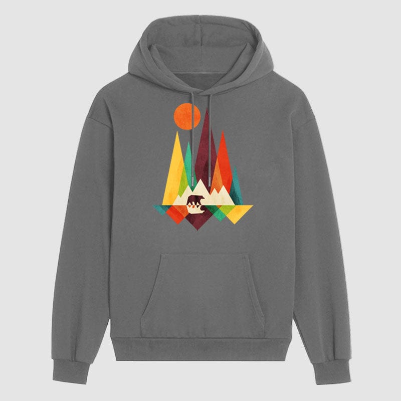 Geometric  Bear  Hoodie