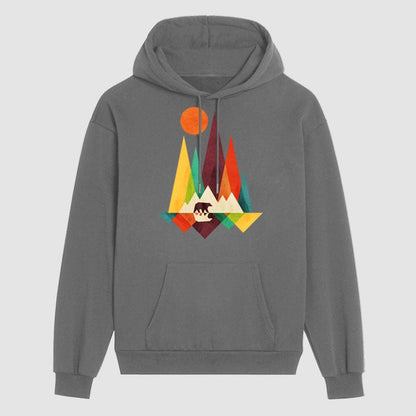 Geometric  Bear  Hoodie