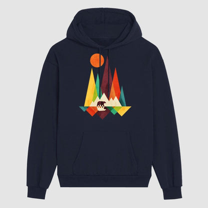 Geometric  Bear  Hoodie