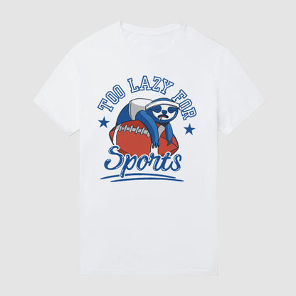 Too Lazy For Sports Rugby Short Sleeve T-Shirt