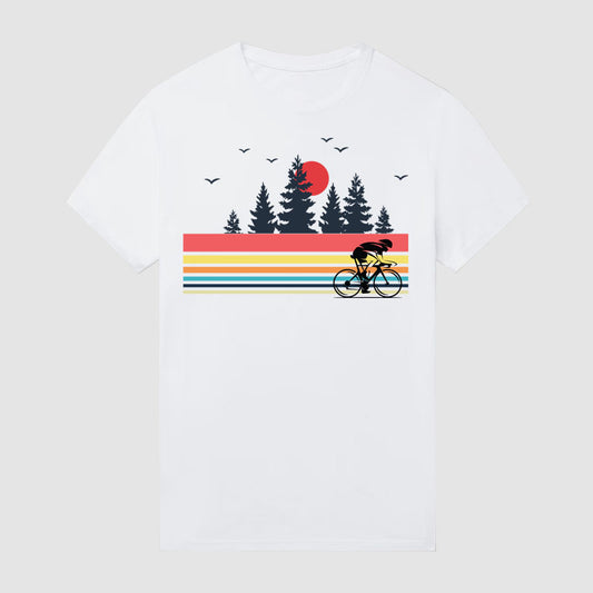 Sunset Retro Biker  T-Shirt