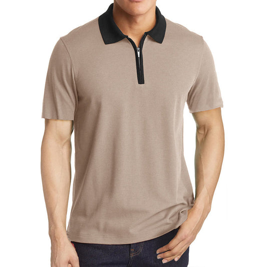 1/4 Zip Polo Short Sleeve Shirt